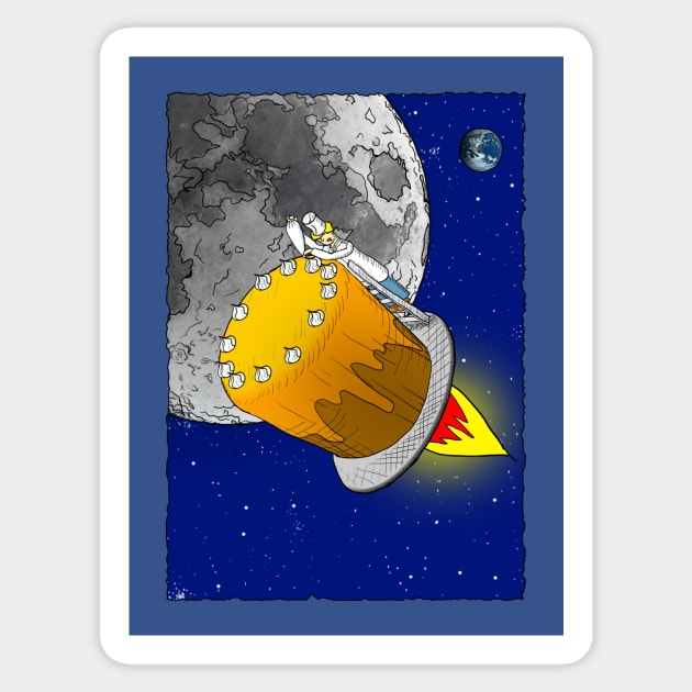 Space Cake Sticker by kostjuk